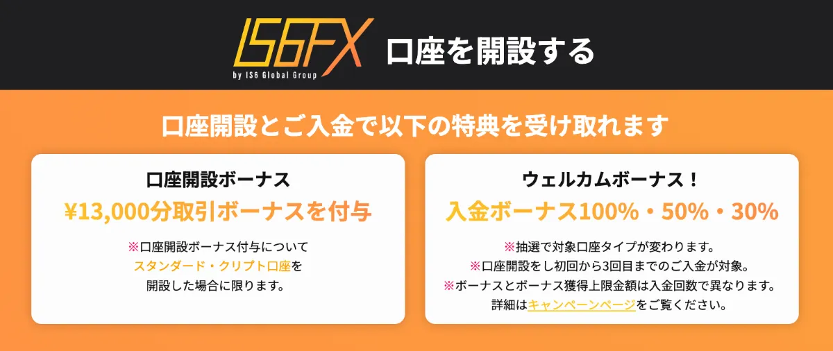 IS6FXは海外FXの200%入金ボーナスキャンペーンおすすめ業者